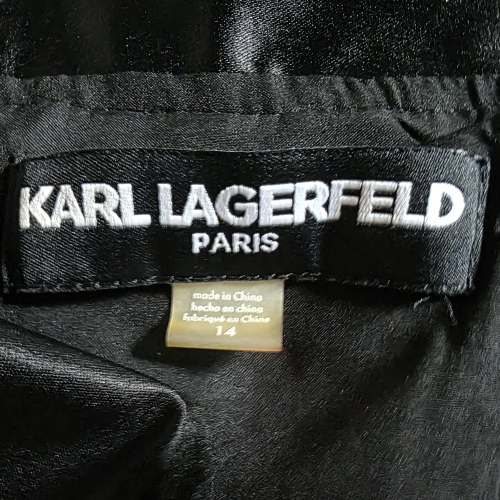 Karl Lagerfeld Paris Black Off the Shoulder Sheath Dress Maxi Gown Size 14 - Picture 4 of 12